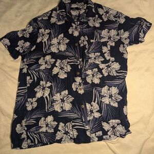 George Navy Floral Men's Button Down Shirt